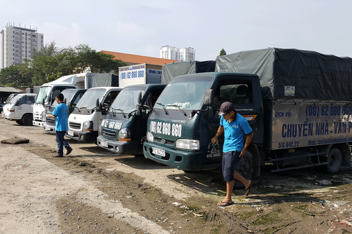 Xe tải cung cấp dịch vụ chuyển nhà trọn gói quận 5 TPHCM